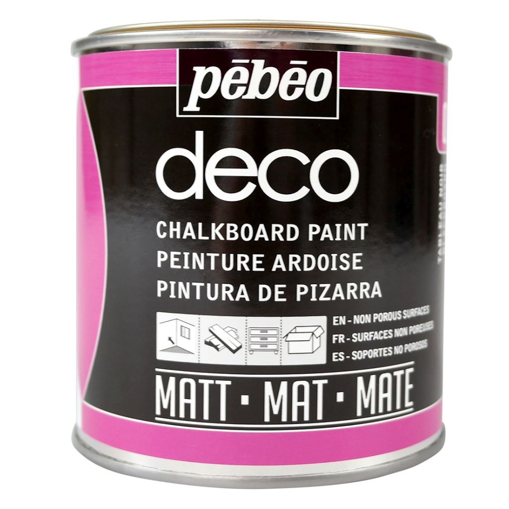 Pebeo Deco Chalkboard Black Paint - Tin of 500 ml