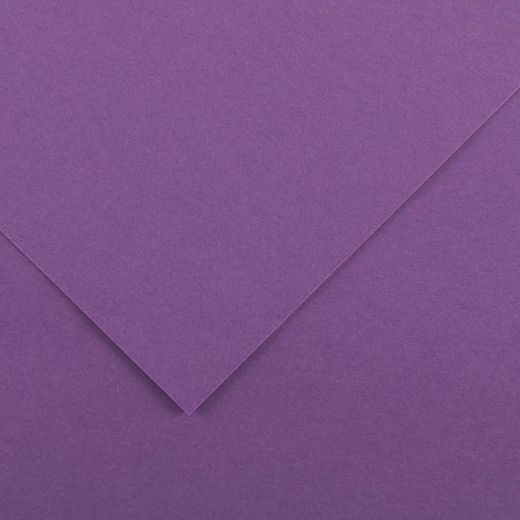 Canson Colorline Coloured Paper 50 cm x 65 cm or 19.68'' x 25.59'' Violet - Textured + Smooth 300 GSM - Pack of 10 Sheets