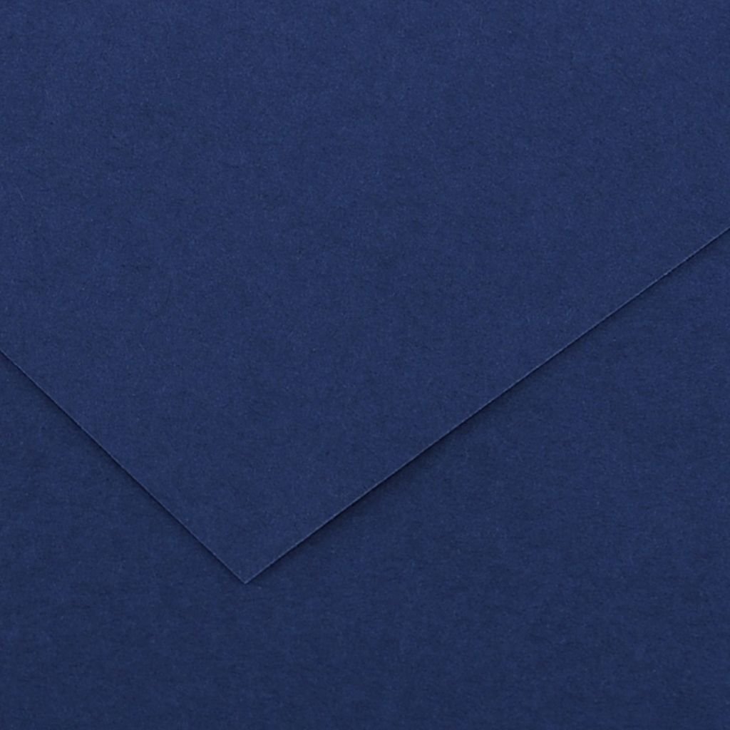 Canson Colorline Coloured Paper 50 cm x 65 cm or 19.68'' x 25.59'' Ultramarine - Textured + Smooth 300 GSM - Pack of 10 Sheets