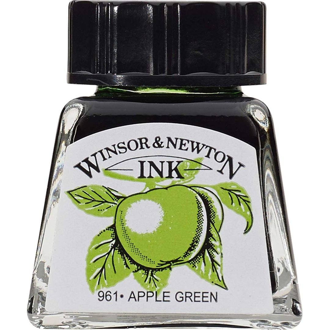 Winsor & Newton Drawing Ink - Bottle of 14 ML - Apple Green (011)
