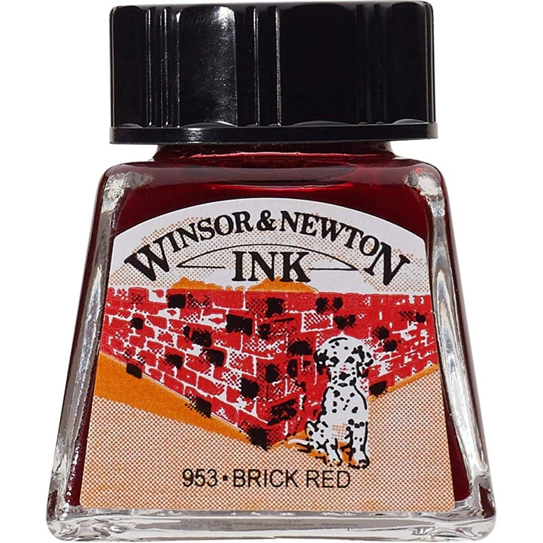 Winsor & Newton Drawing Ink - Bottle of 14 ML - Brick Red (040)