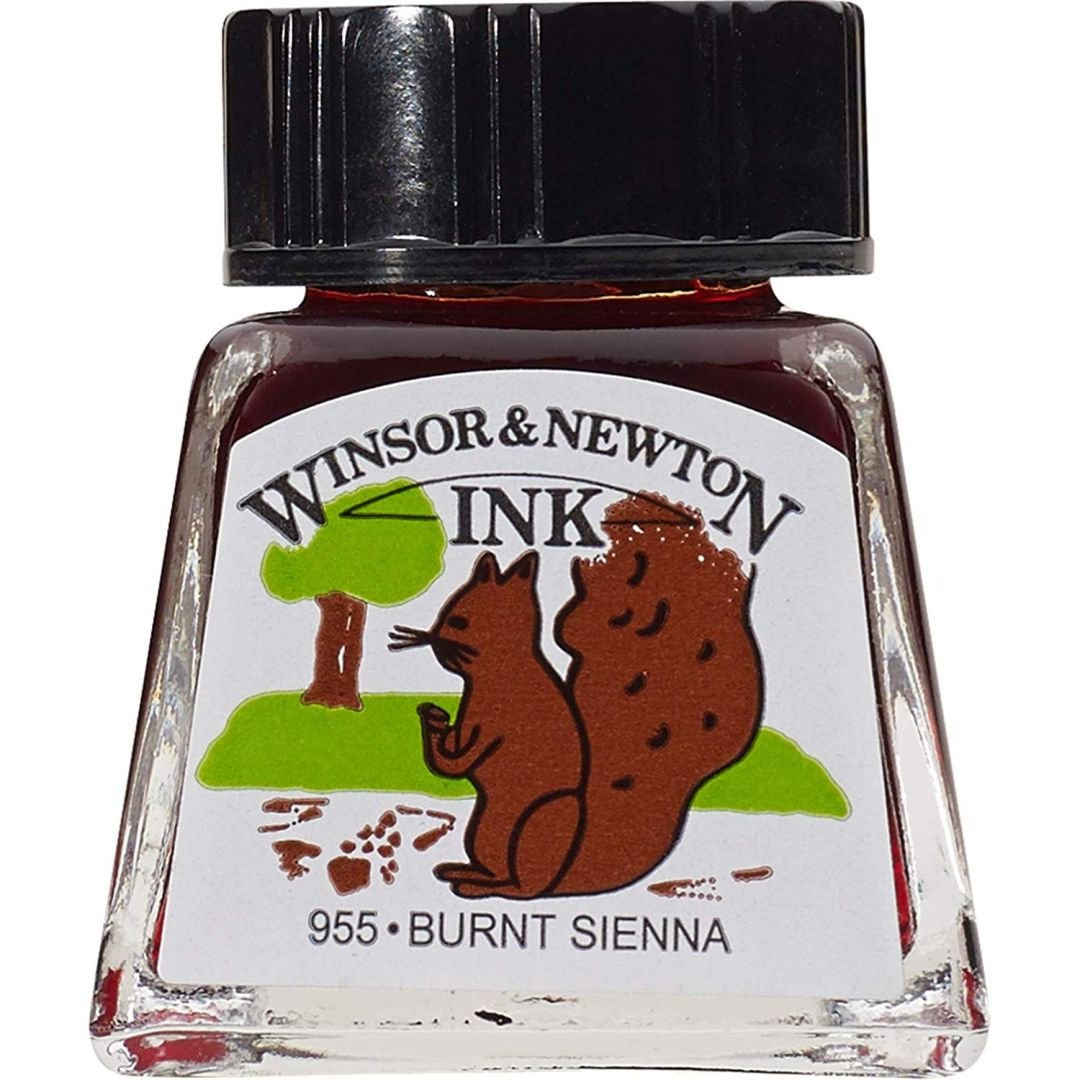 Winsor & Newton Drawing Ink - Bottle of 14 ML - Burnt Sienna (074)