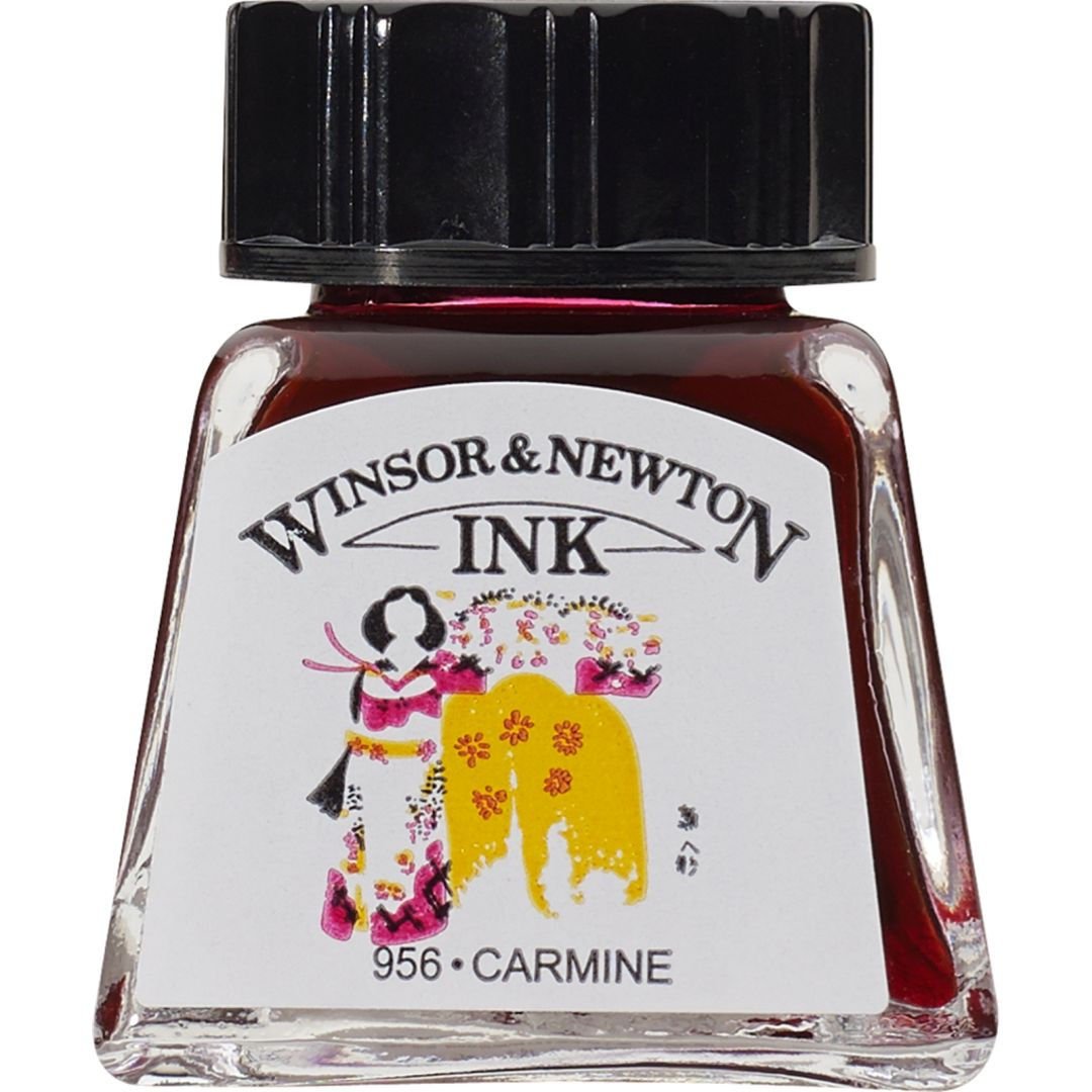 Winsor & Newton Drawing Ink - Bottle of 14 ML - Carmine (127)