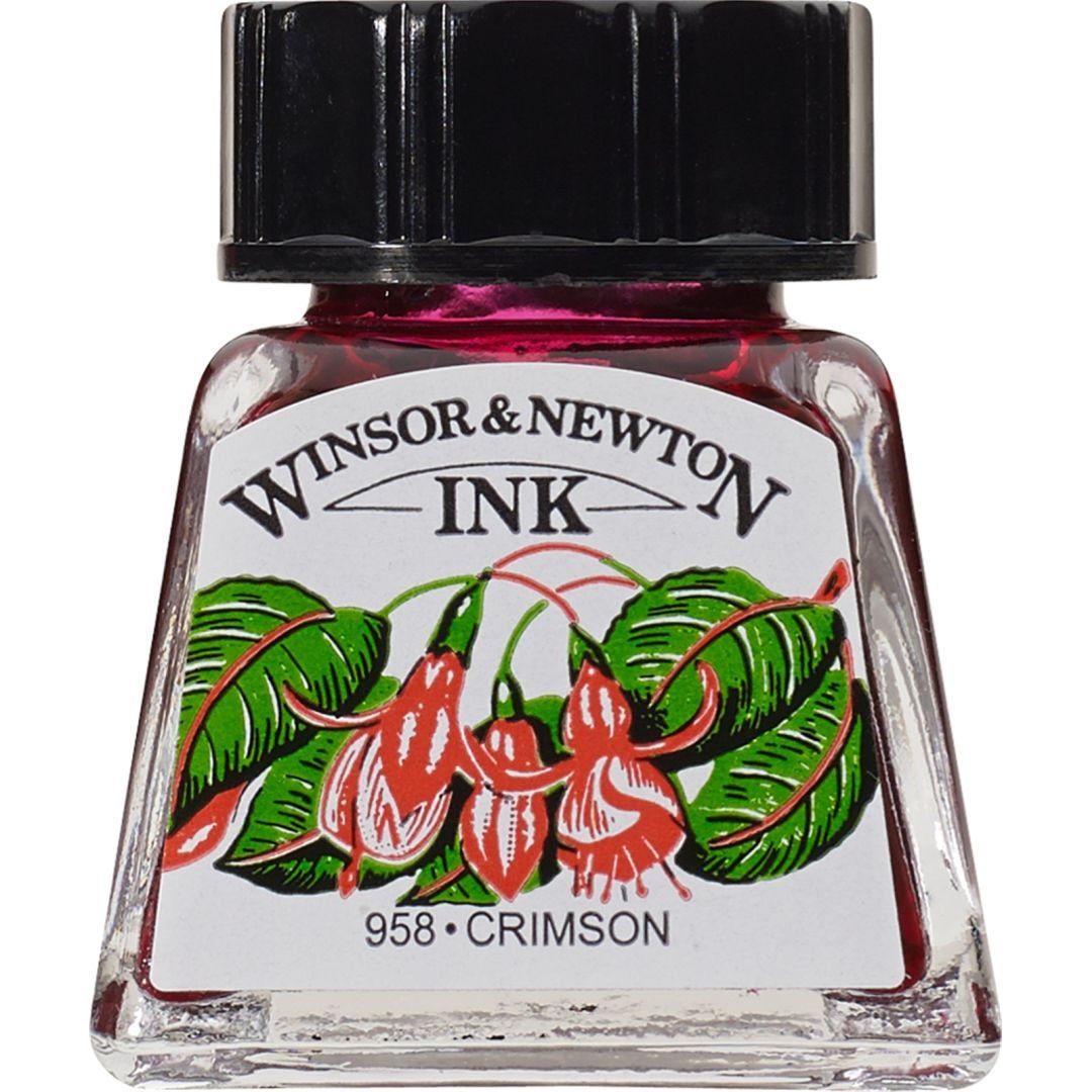 Winsor & Newton Drawing Ink - Bottle of 14 ML - Crimson (203)