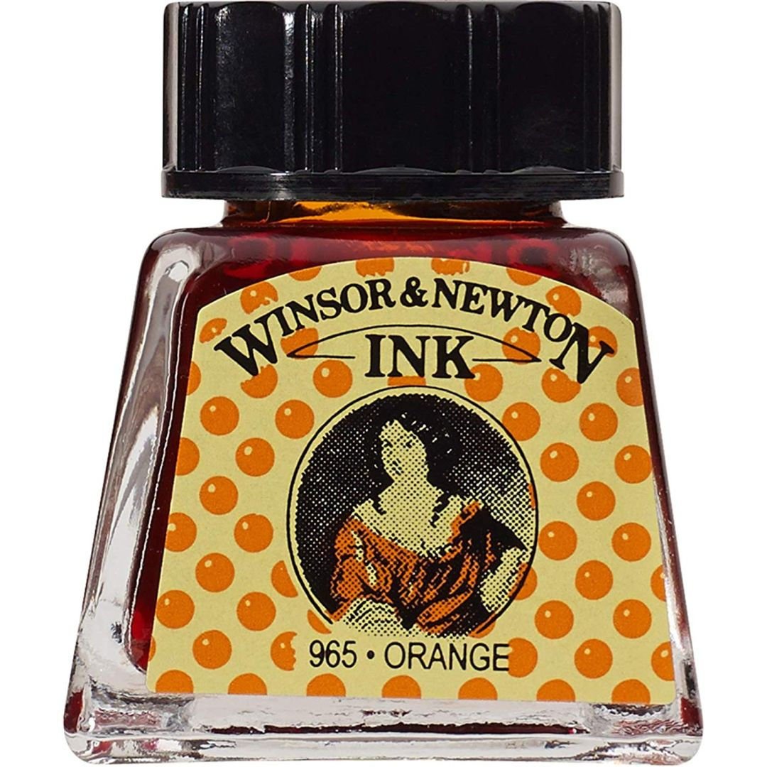 Winsor & Newton Drawing Ink - Bottle of 14 ML - Orange (449)