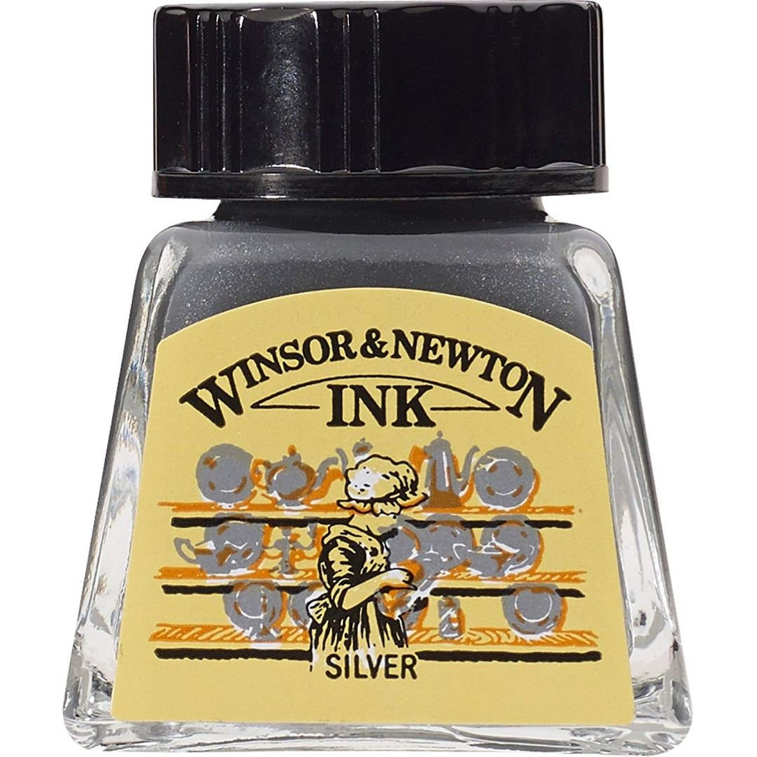 Winsor & Newton Drawing Ink - Bottle of 14 ML - Silver (617)