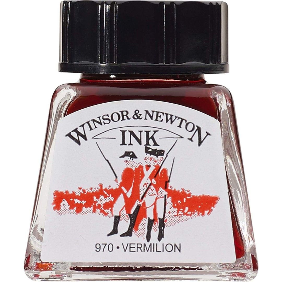 Winsor & Newton Drawing Ink - Bottle of 14 ML - Vermilion (680)