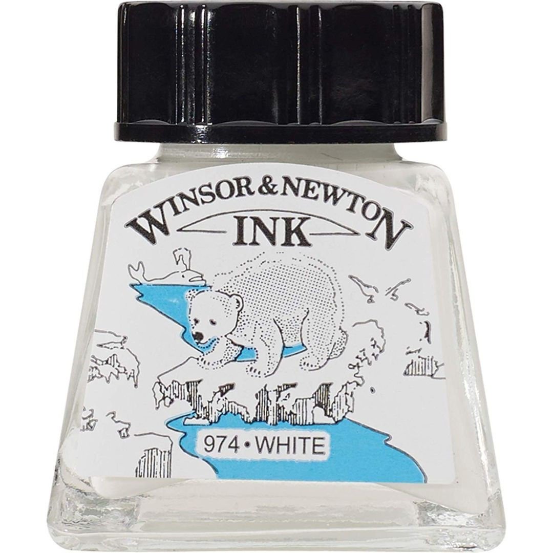 Winsor & Newton Drawing Ink - Bottle of 14 ML - White (702)