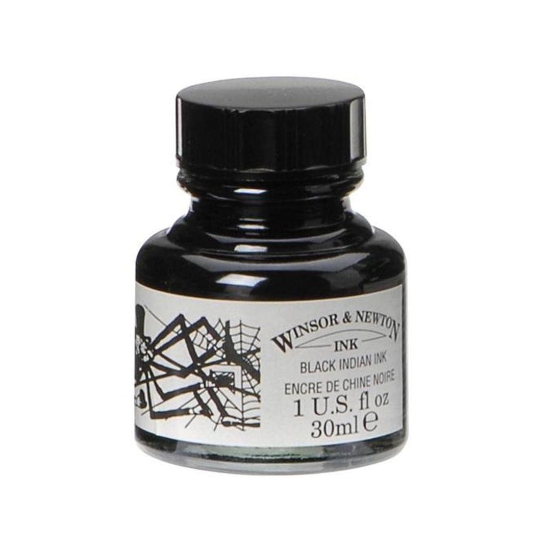 Winsor & Newton Drawing Ink - Bottle of 30 ML - Black Indian Ink (030)