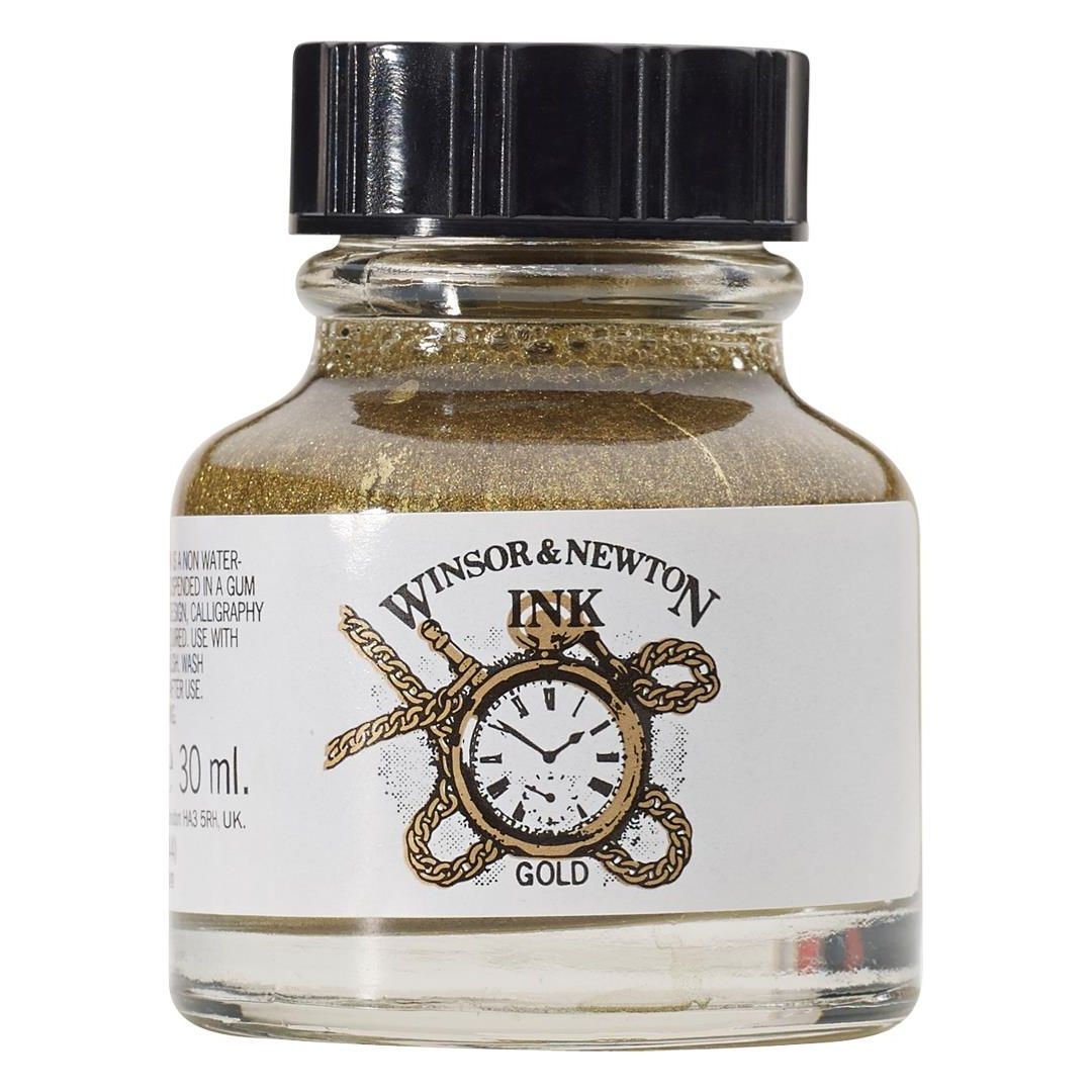 Winsor & Newton Drawing Ink - Bottle of 30 ML - Gold (283)