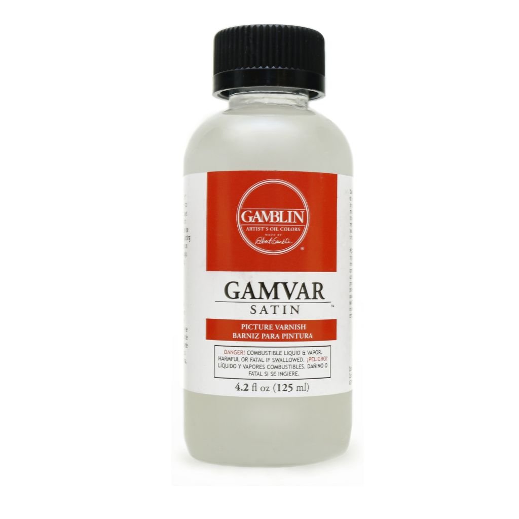 Gamblin GAMVAR Satin Picture Varnish - Bottle of 4.2 fl oz / 125 ML