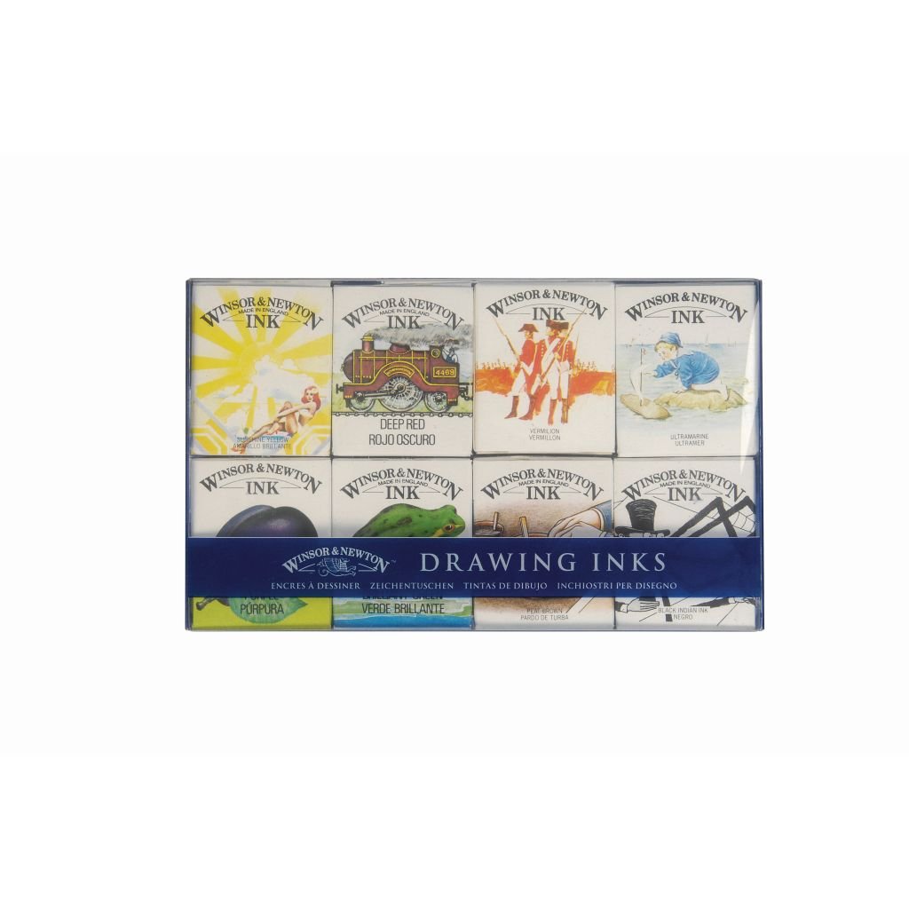 Winsor & Newton Drawing Ink - William Collection Pack - Set of 8 Inks x 14 ML