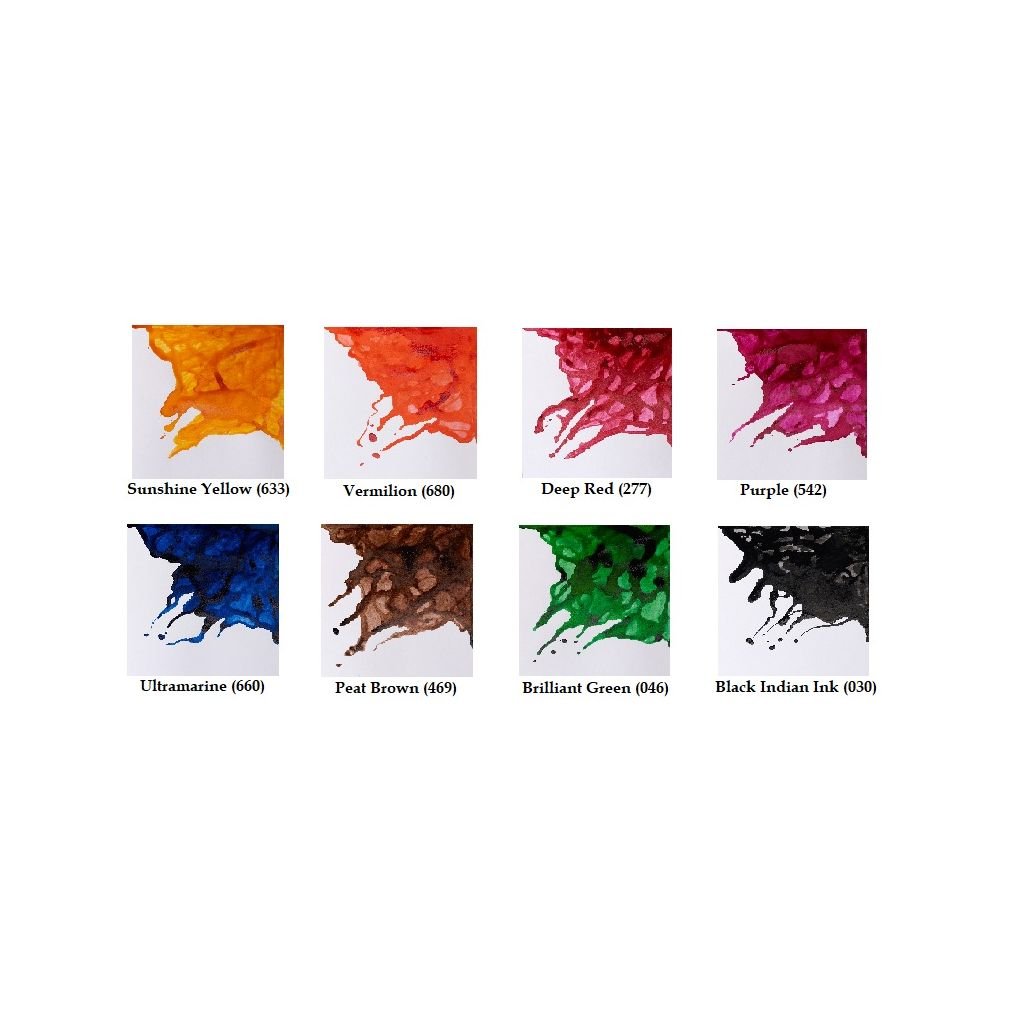 Winsor & Newton Drawing Ink - William Collection Pack - Set of 8 Inks x 14 ML
