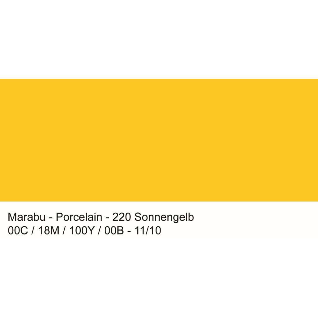Marabu Porcelain Paint - Bottle of 15 ML - Sunshine Yellow (220)