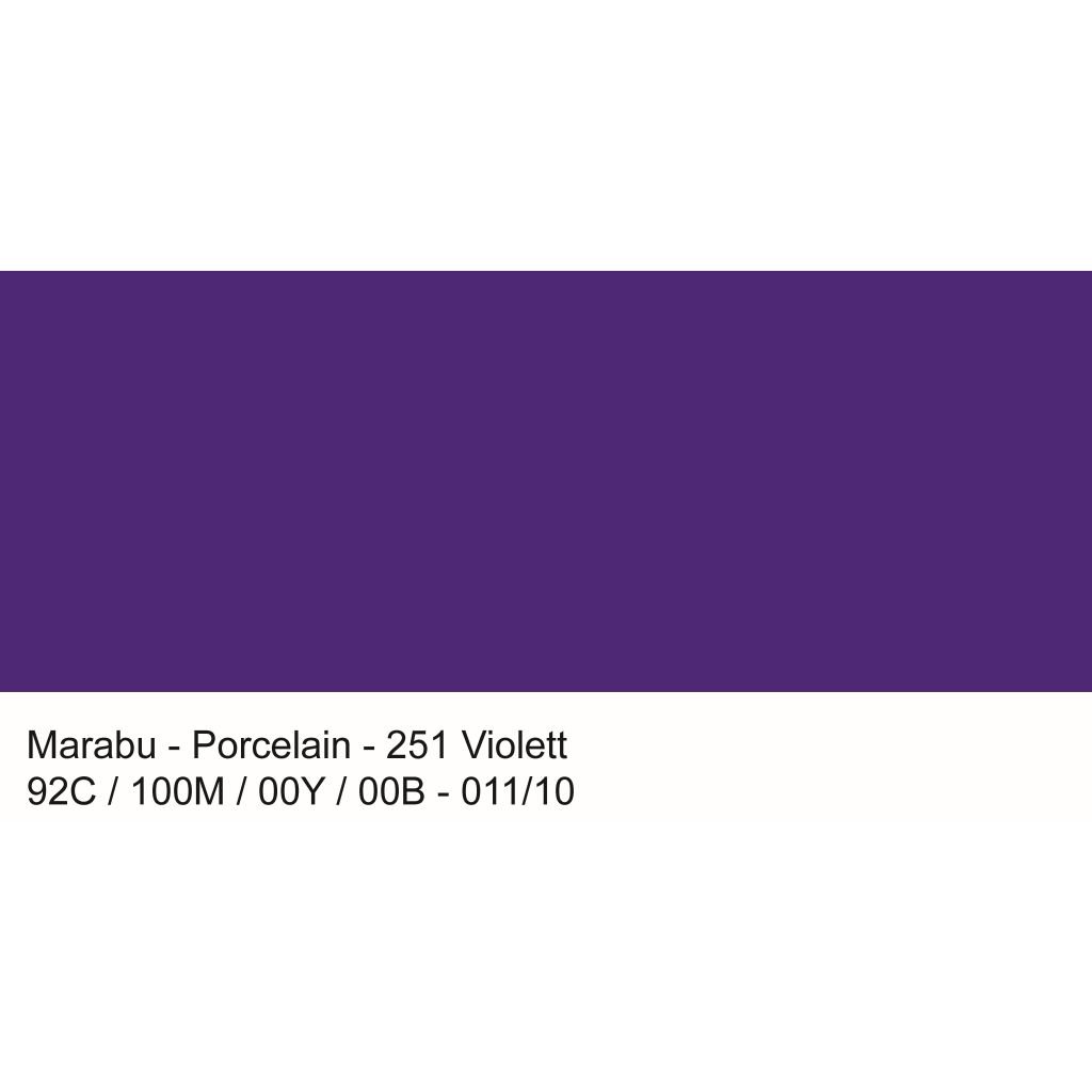 Marabu Porcelain Paint - Bottle of 15 ML - Violet (251)