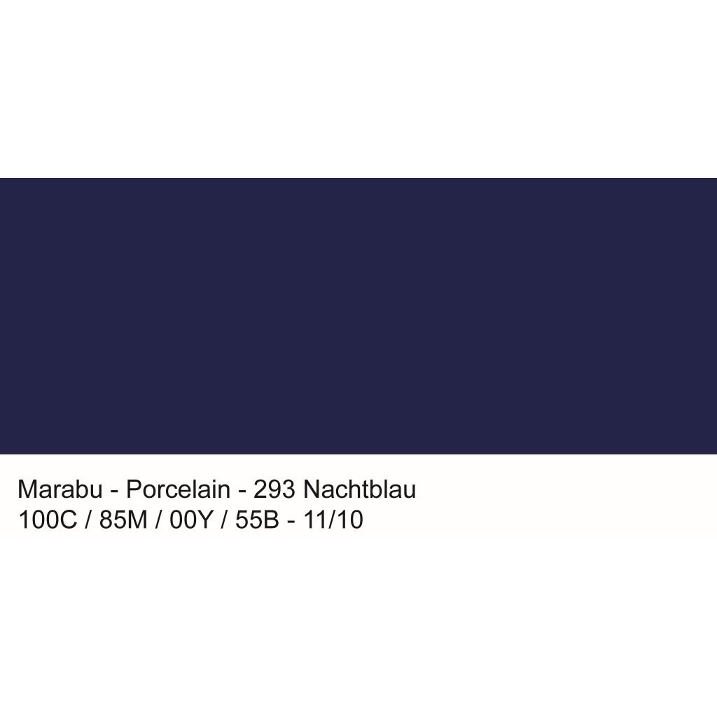 Marabu Porcelain Paint - Bottle of 15 ML - Night Blue (293)