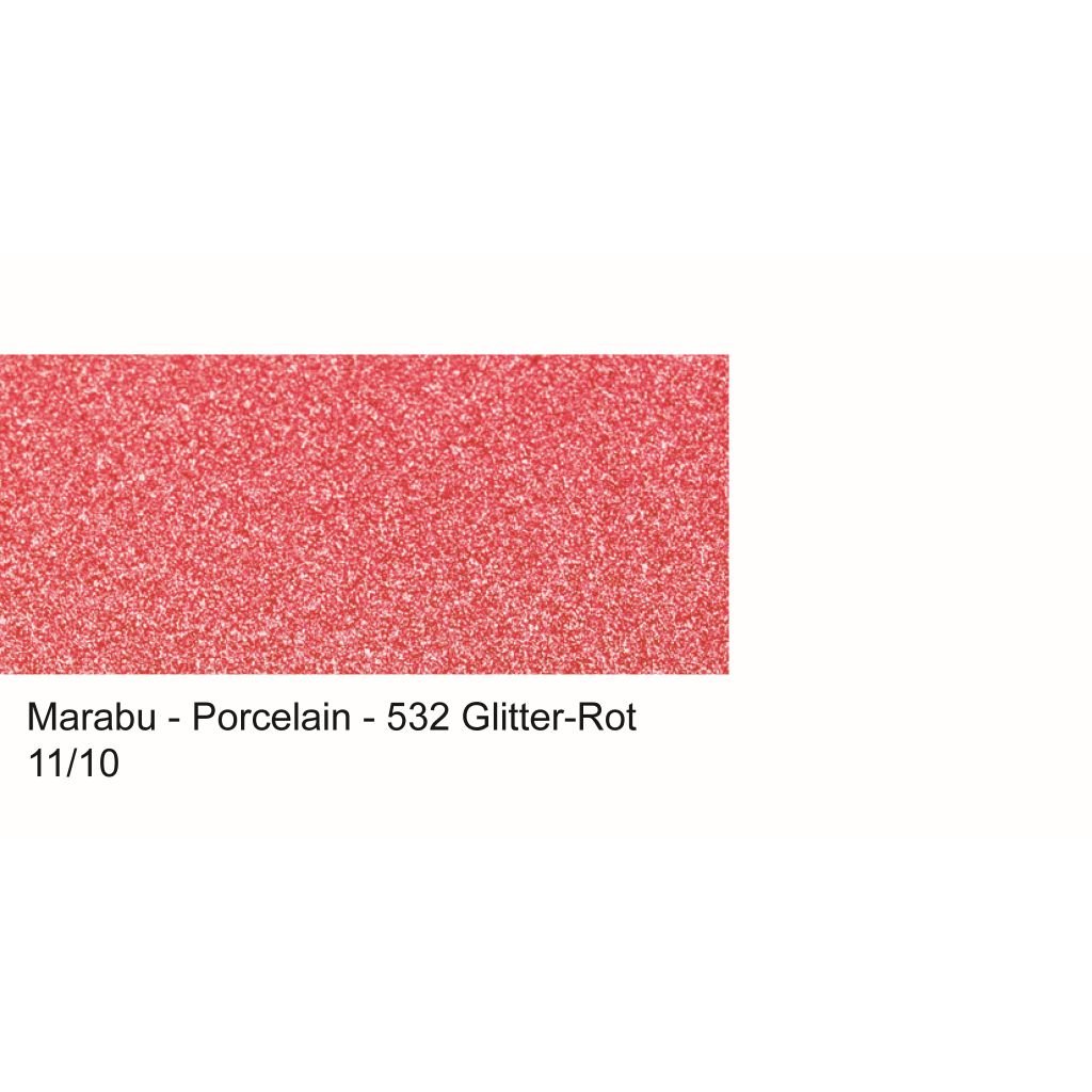Marabu Porcelain Paint - Bottle of 15 ML - Glitter Red (532)