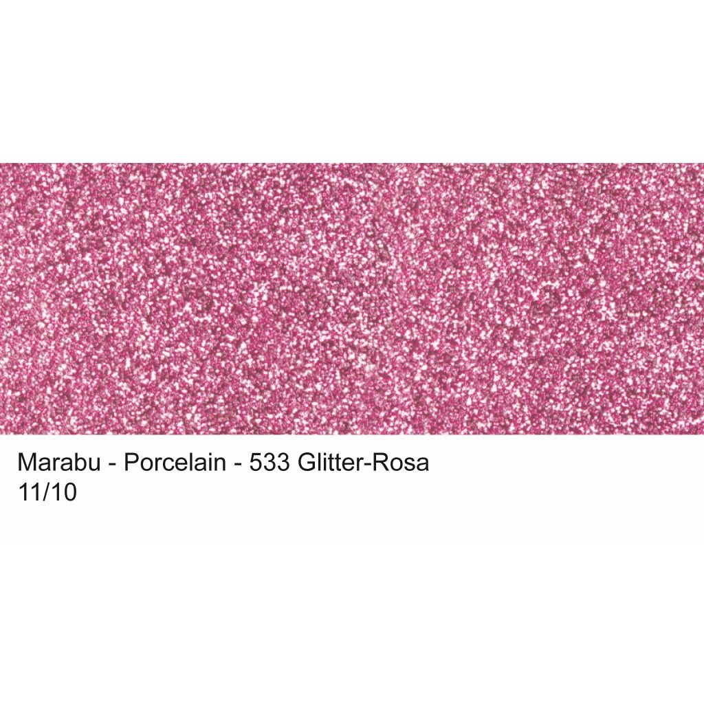 Marabu Porcelain Paint - Bottle of 15 ML - Glitter Pink (533)