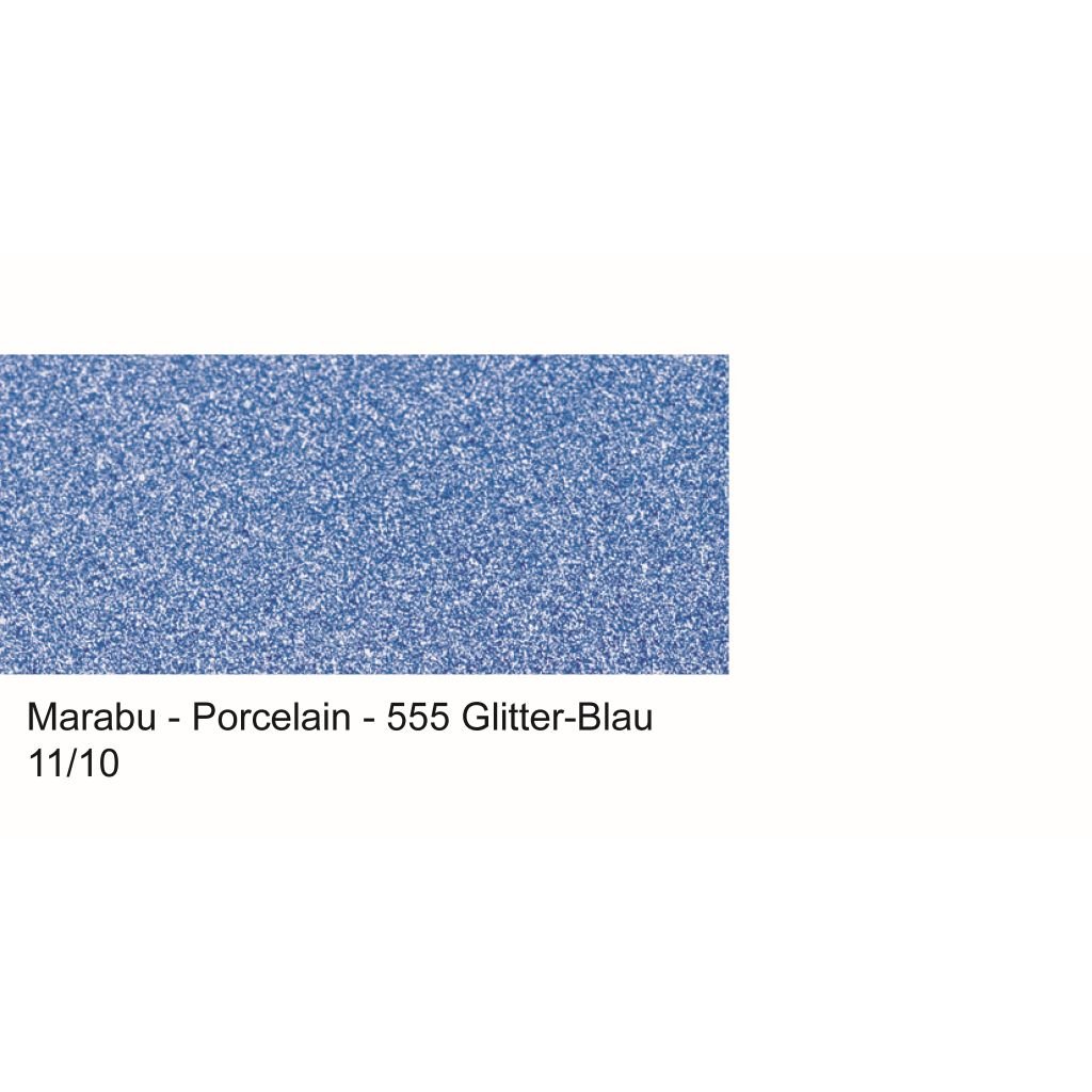 Marabu Porcelain Paint - Bottle of 15 ML - Glitter Blue (555)