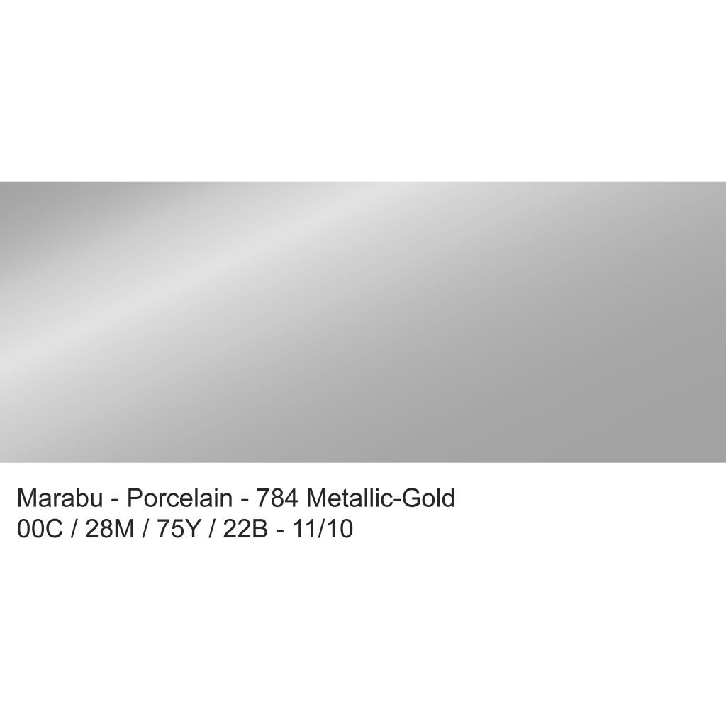 Marabu Porcelain Paint - Bottle of 15 ML - Metallic Silver (782)