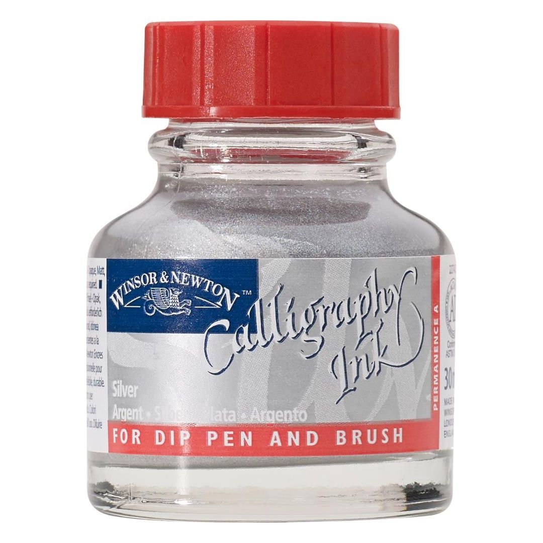 Winsor & Newton Calligraphy Ink - Bottle of 30 ML - Silver (617)