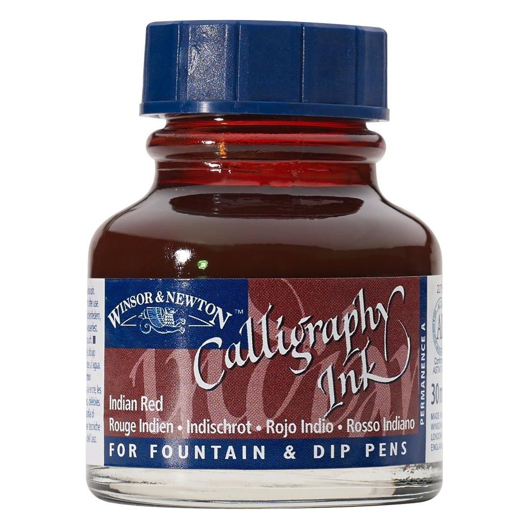 Winsor & Newton Calligraphy Ink - Bottle of 30 ML - Indian Red (317)