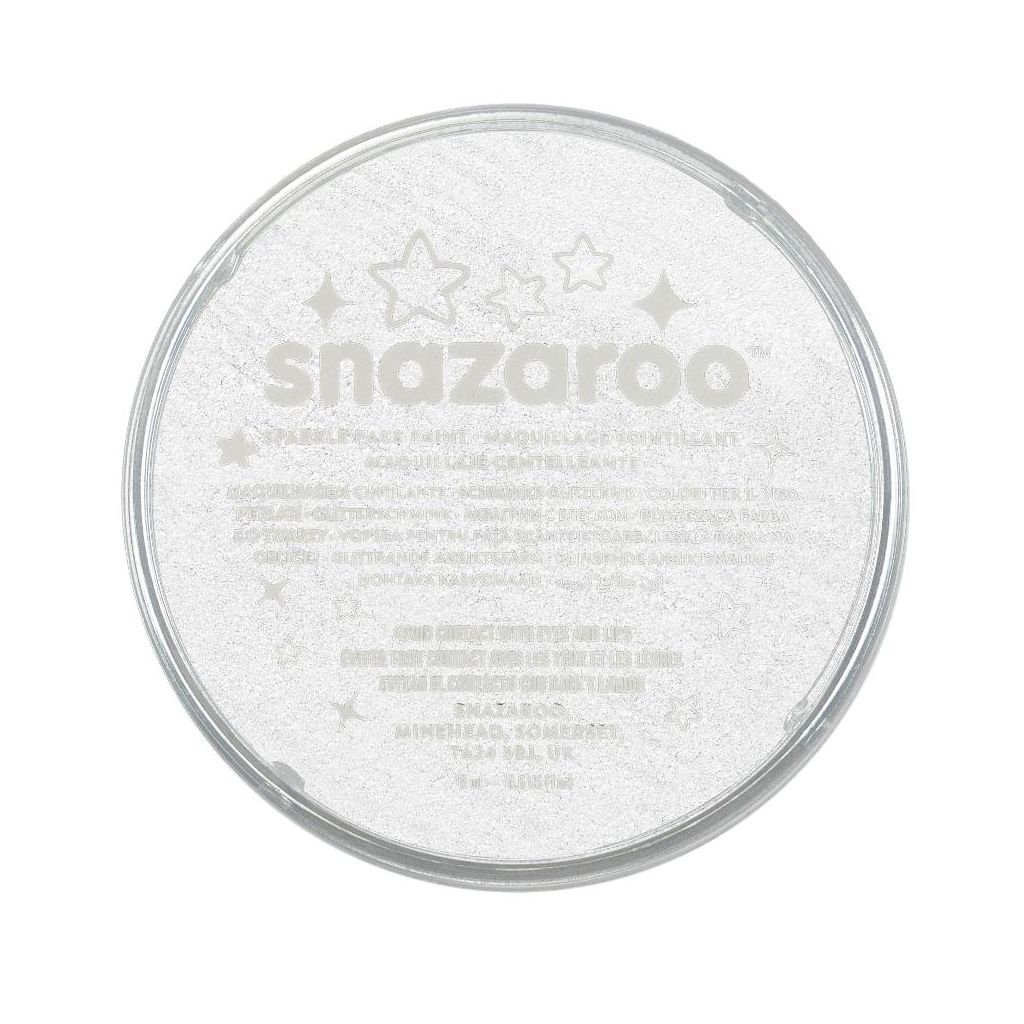 Snazaroo Sparkle Face Paint - Sparkle White - 18 ML