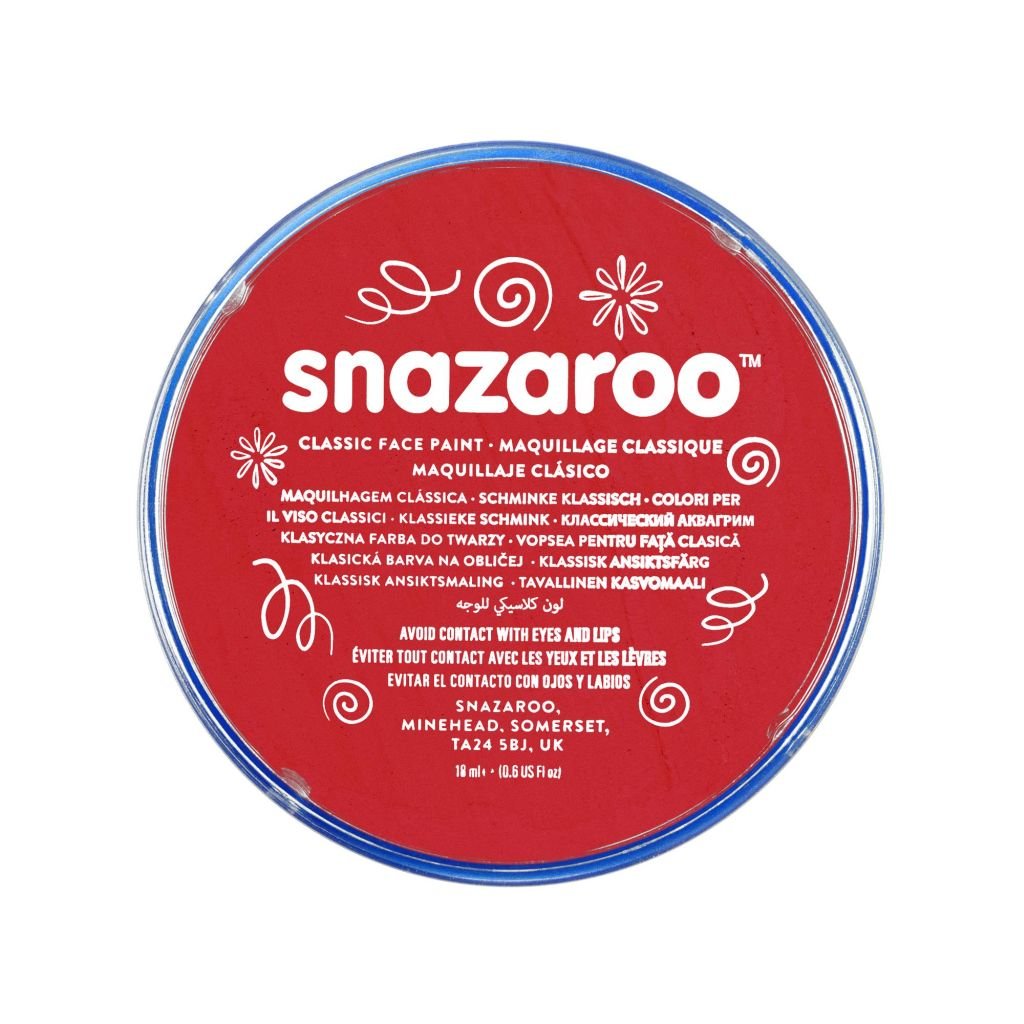 Snazaroo Classic Face Paint - Bright Red - 18 ML