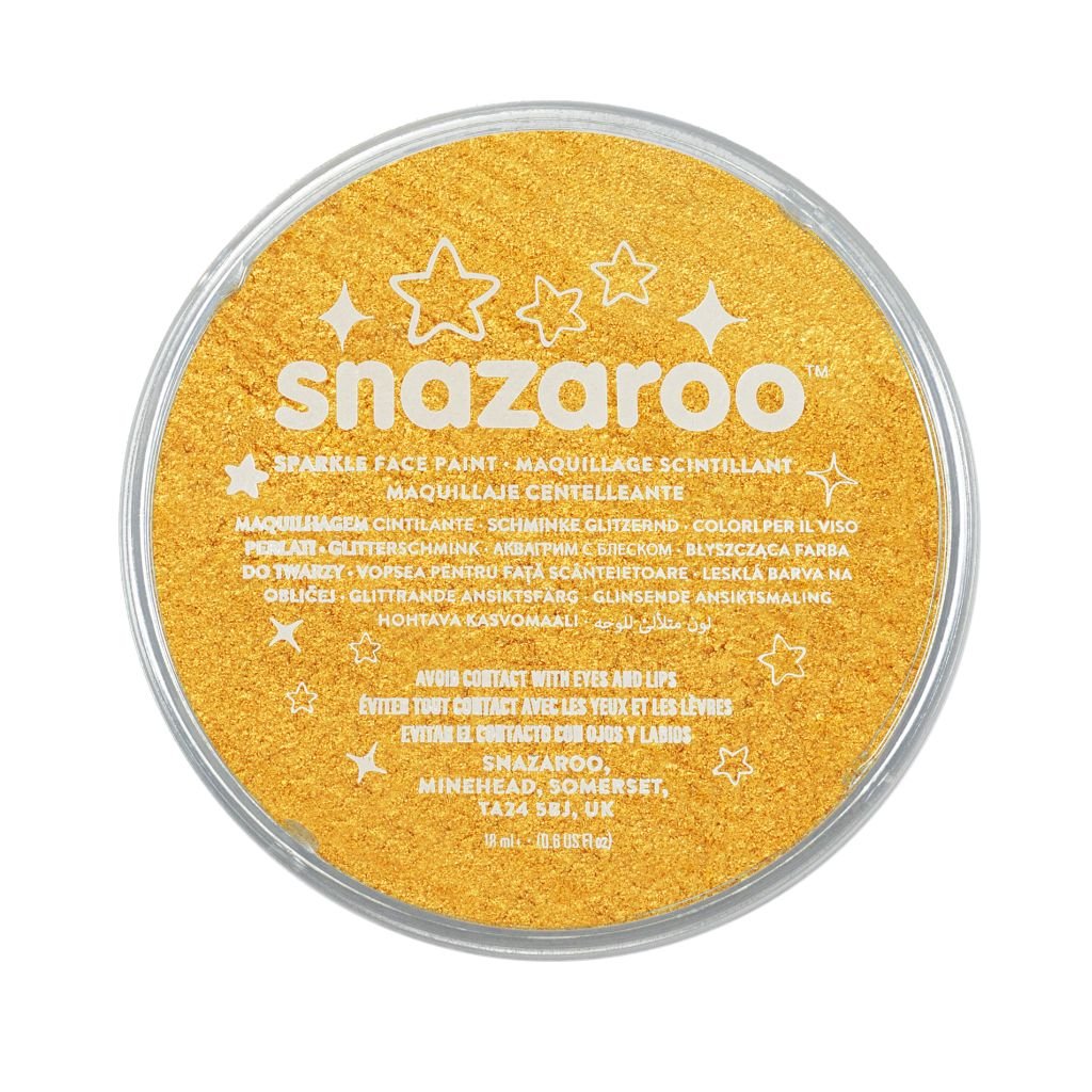 Snazaroo Sparkle Face Paint - Sparkle Yellow - 18 ML