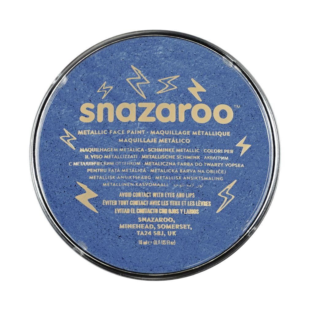 Snazaroo Metallic Face Paint - Electric Blue - 18 ML