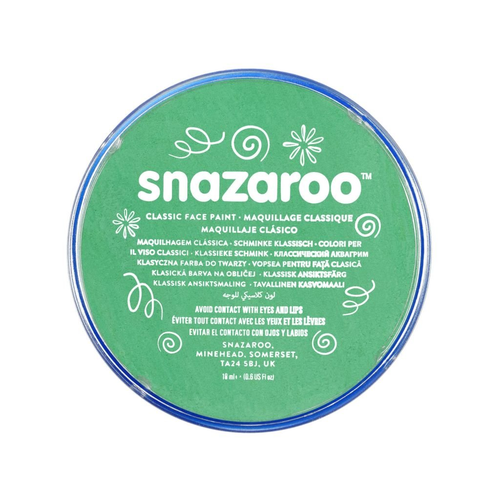 Snazaroo Classic Face Paint - Bright Green - 18 ML