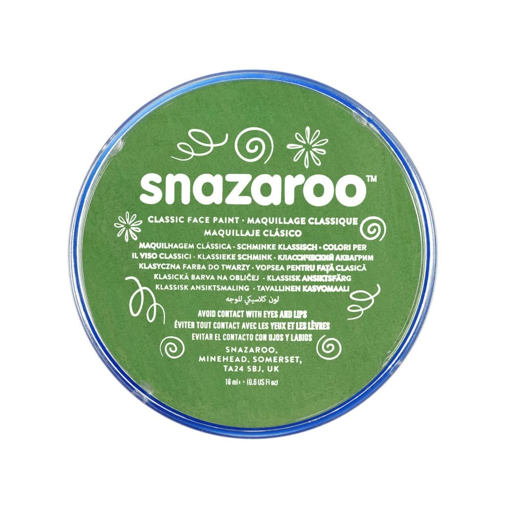 Snazaroo Classic Face Paint - Grass Green - 18 ML