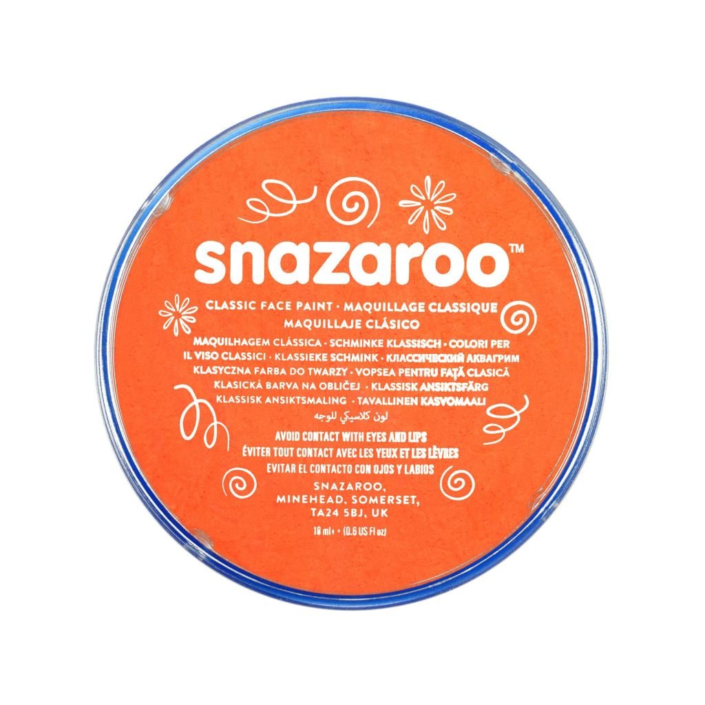 Snazaroo Classic Face Paint - Orange - 18 ML