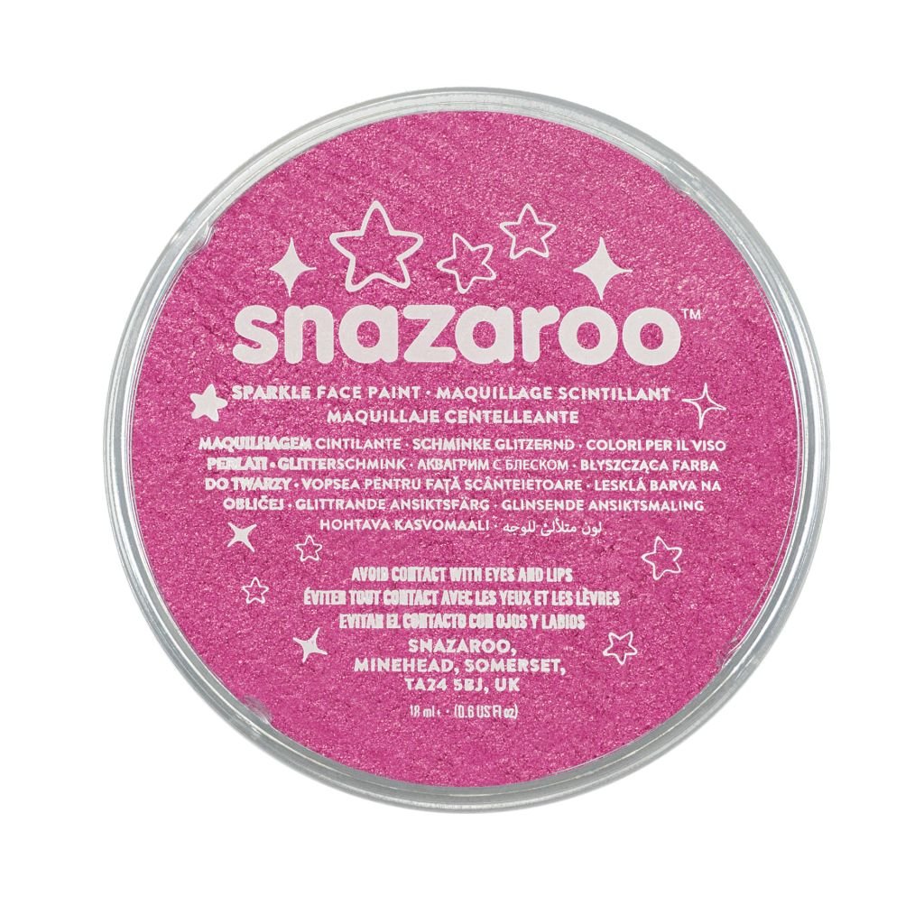 Snazaroo Sparkle Face Paint - Sparkle Pink - 18 ML