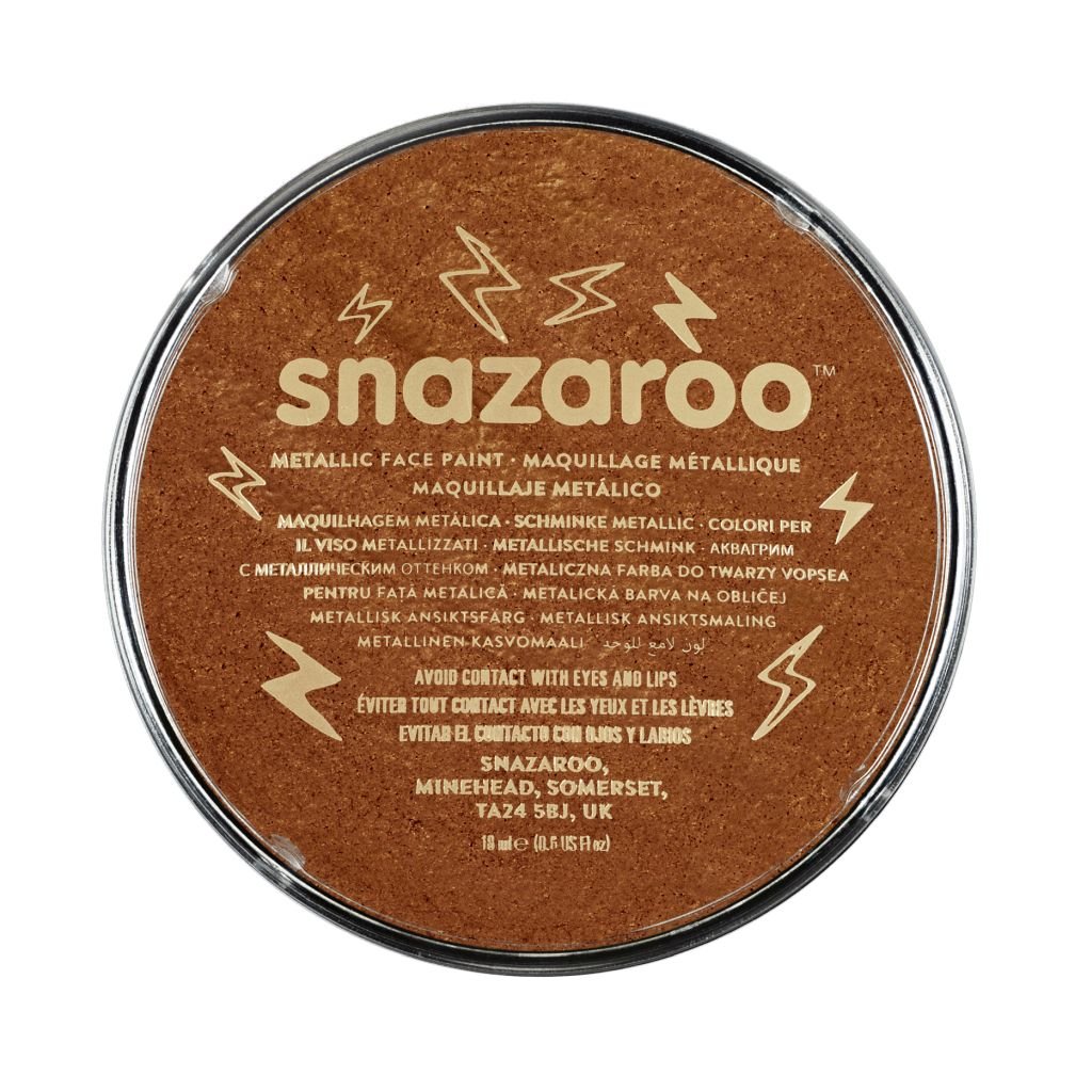Snazaroo Metallic Face Paint - Copper - 18 ML