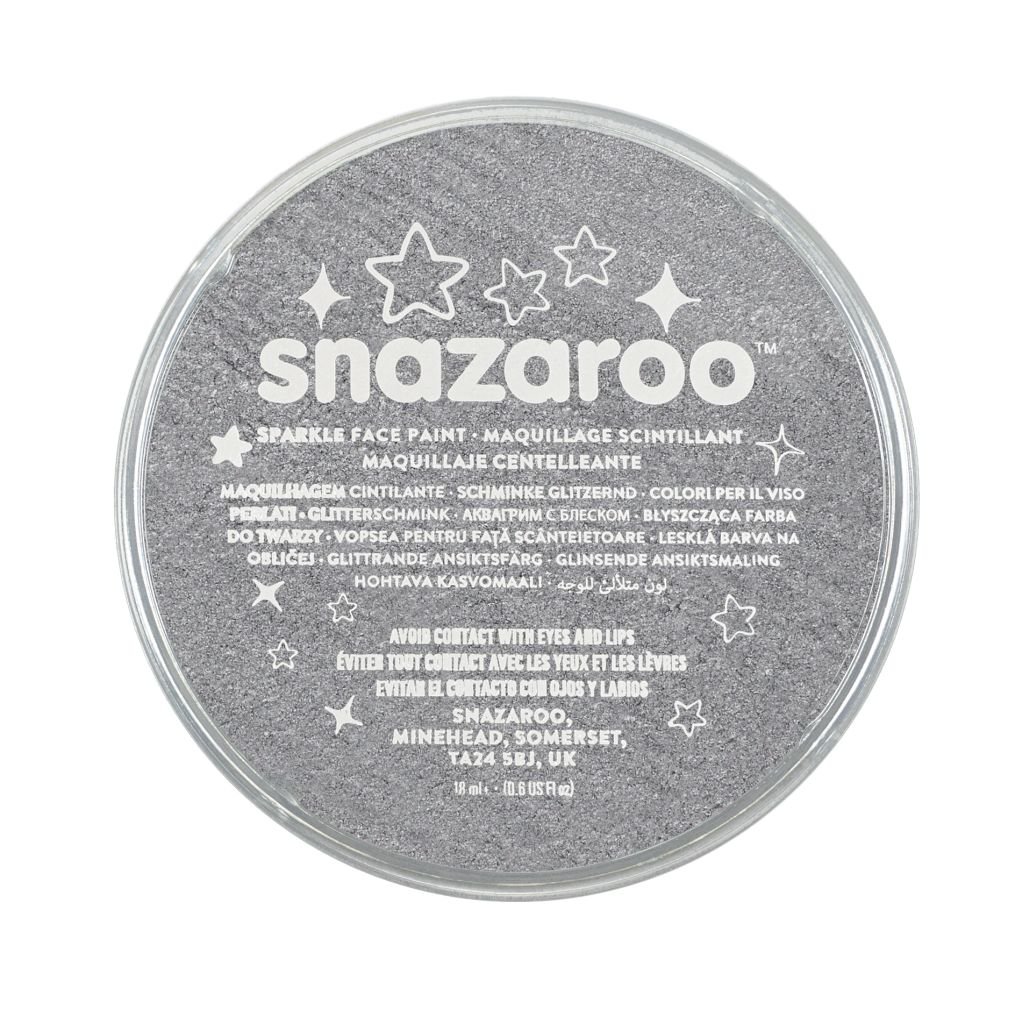Snazaroo Sparkle Face Paint - Sparkle Gun Metal Grey - 18 ML