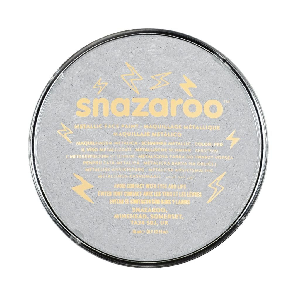 Snazaroo Metallic Face Paint - Silver - 18 ML
