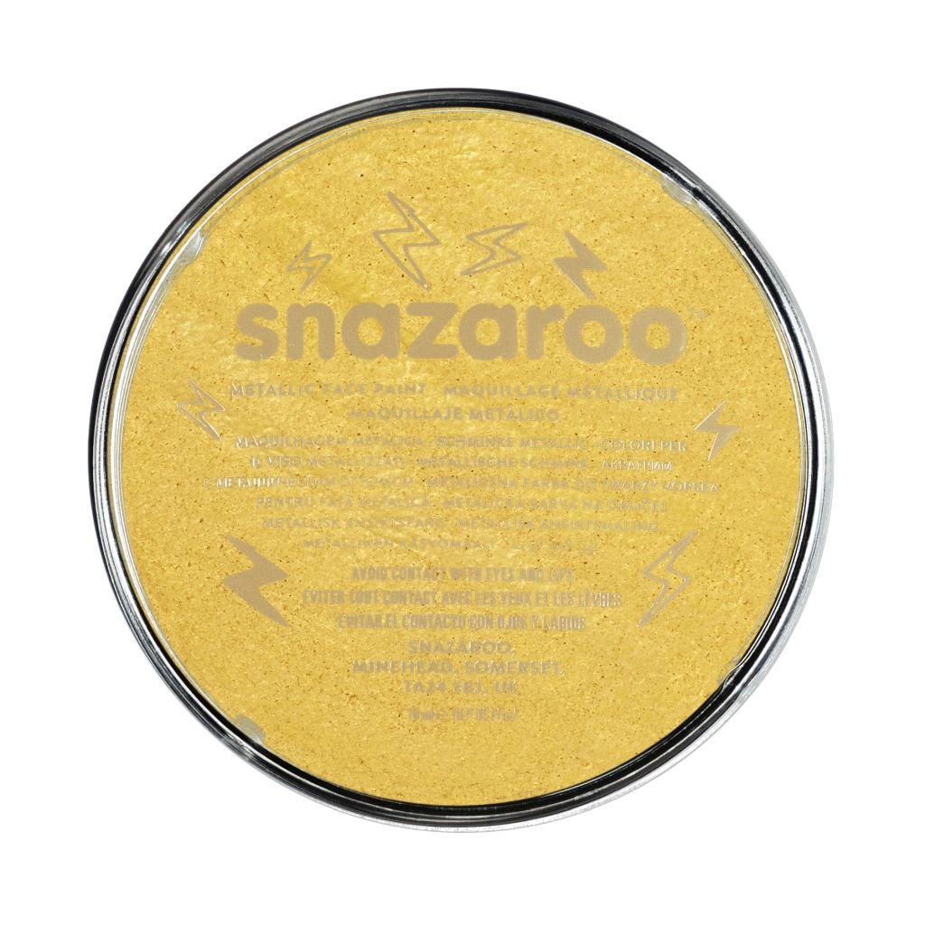 Snazaroo Metallic Face Paint - Gold - 18 ML