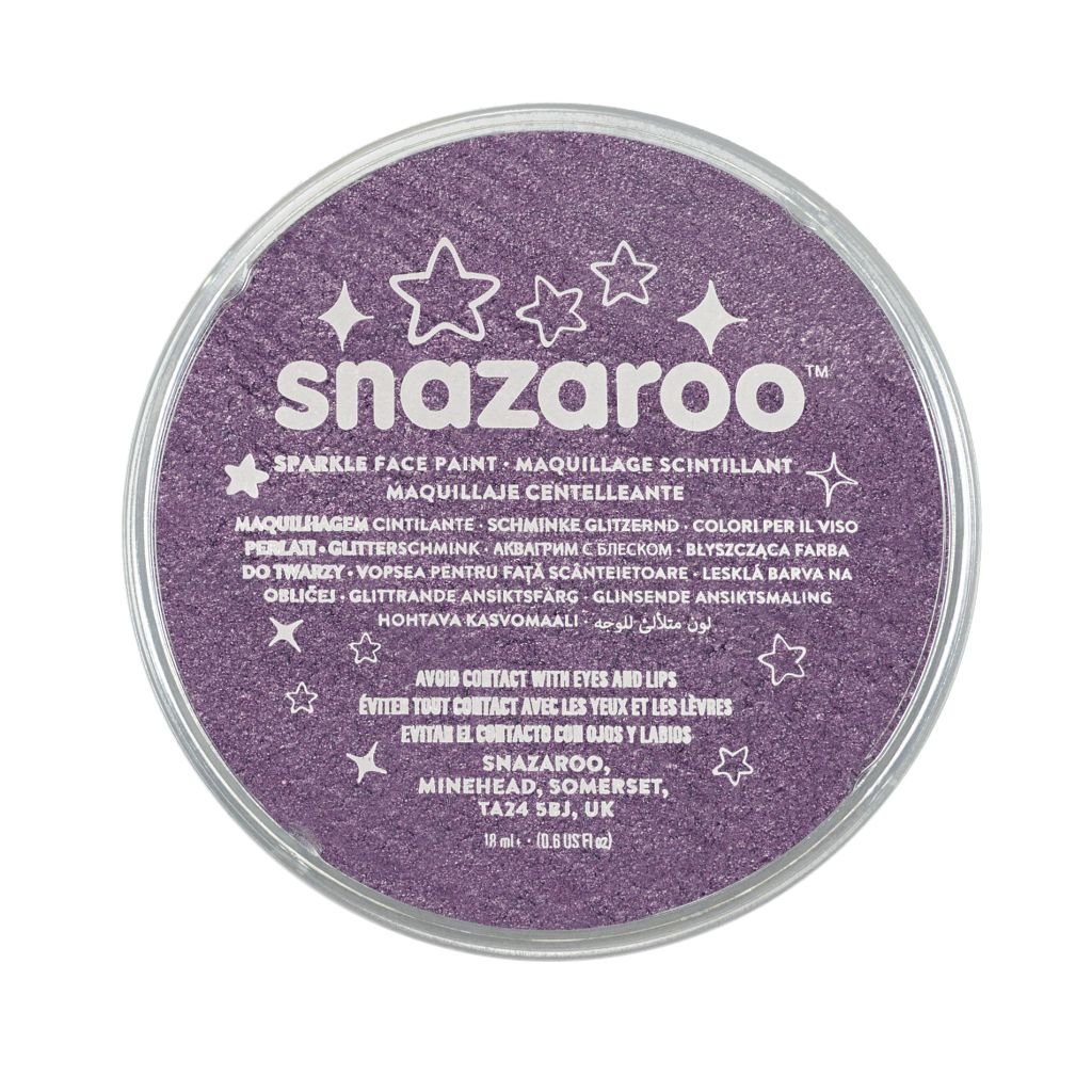Snazaroo Sparkle Face Paint - Sparkle Lilac - 18 ML