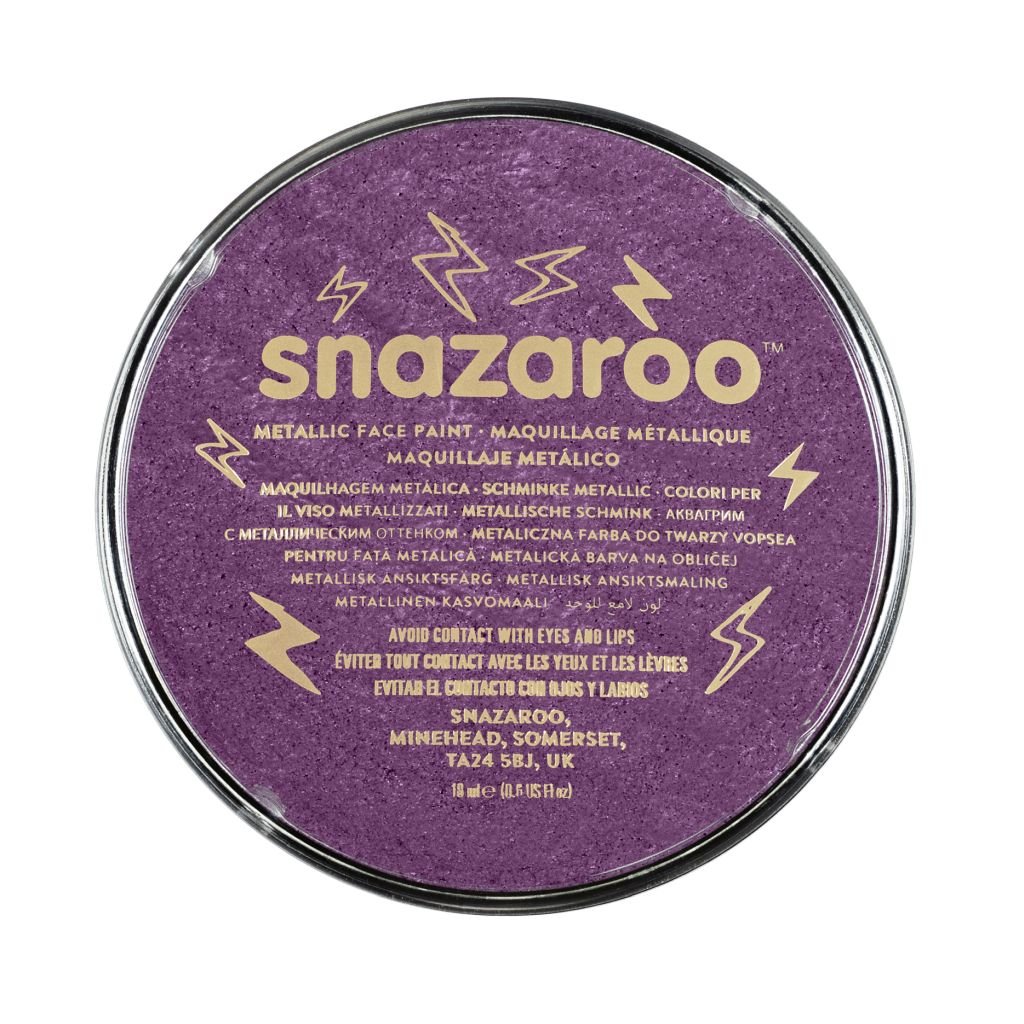 Snazaroo Metallic Face Paint - Electric Purple - 18 ML