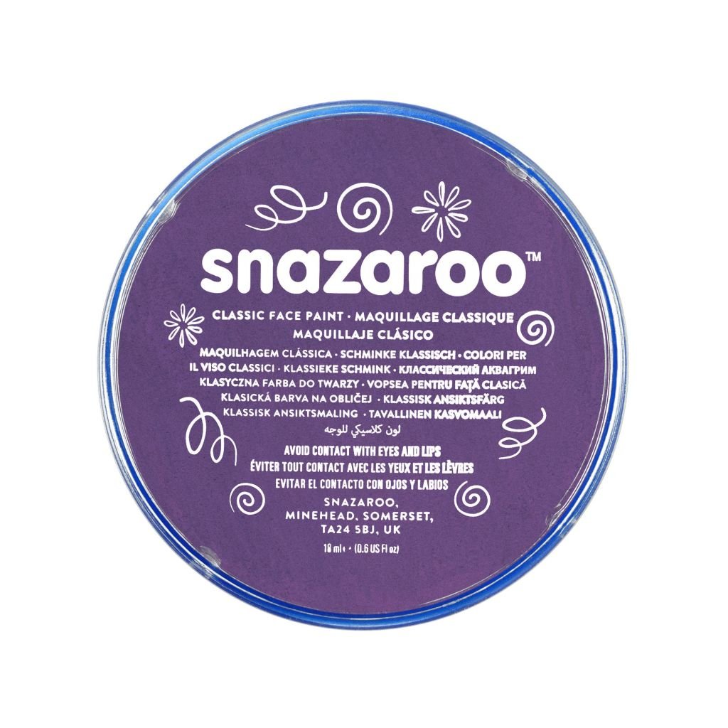 Snazaroo Classic Face Paint - Purple - 18 ML