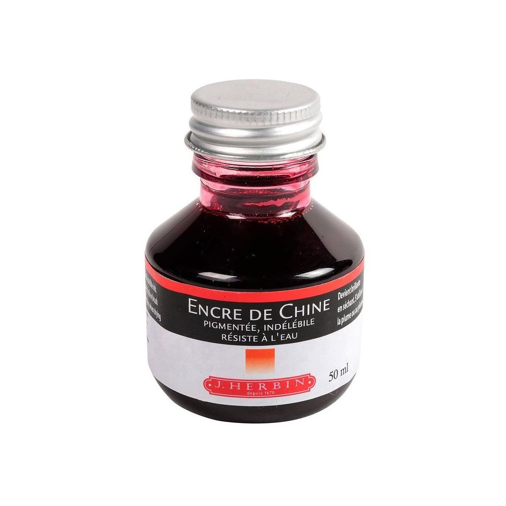J. Herbin Indian Ink - 50 ML Bottle - Rouge (Red)