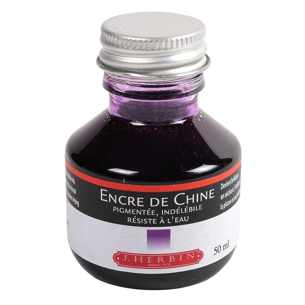 J. Herbin Indian Ink - 50 ML Bottle - Violet