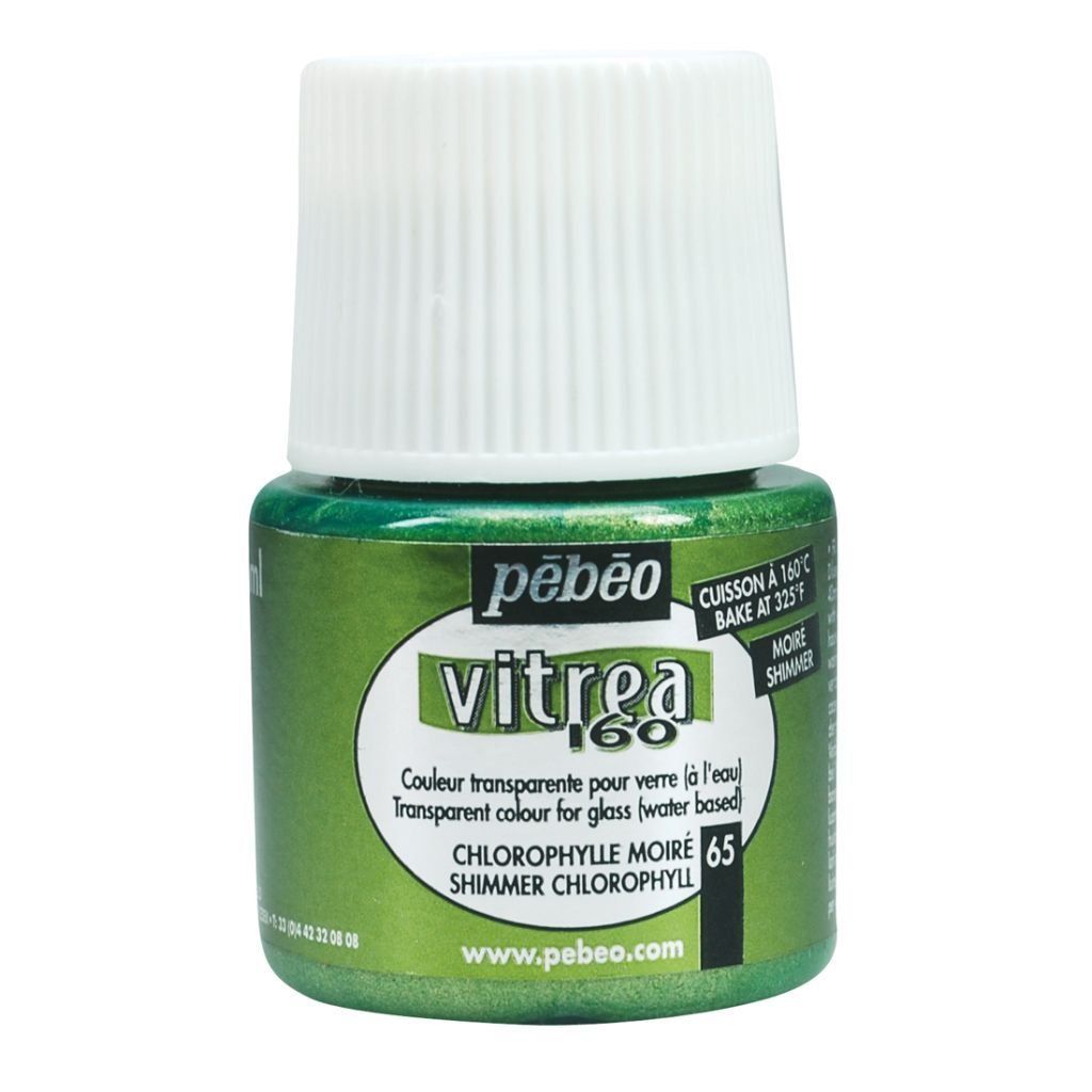 Pebeo Vitrea 160 Glass Paint - 45 ML Bottle - Shimmer Chloro (065)