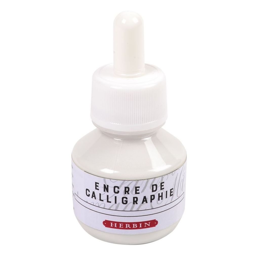 J. Herbin Calligraphic Ink - 50 ML Bottle - Blanc (White)