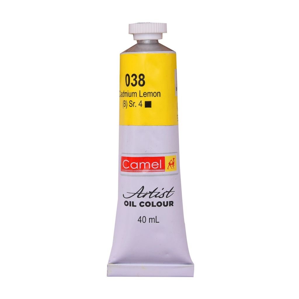 Camel Artists' Oil Colour - Cadmium Lemon (038) - Tube of 40 ML