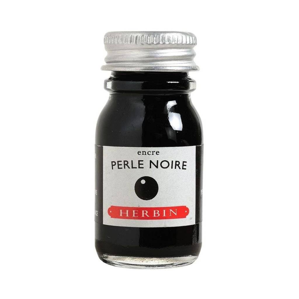 J. Herbin Fountian Pen Inks - 10 ML Bottle - Perle Noire (Perle Black)