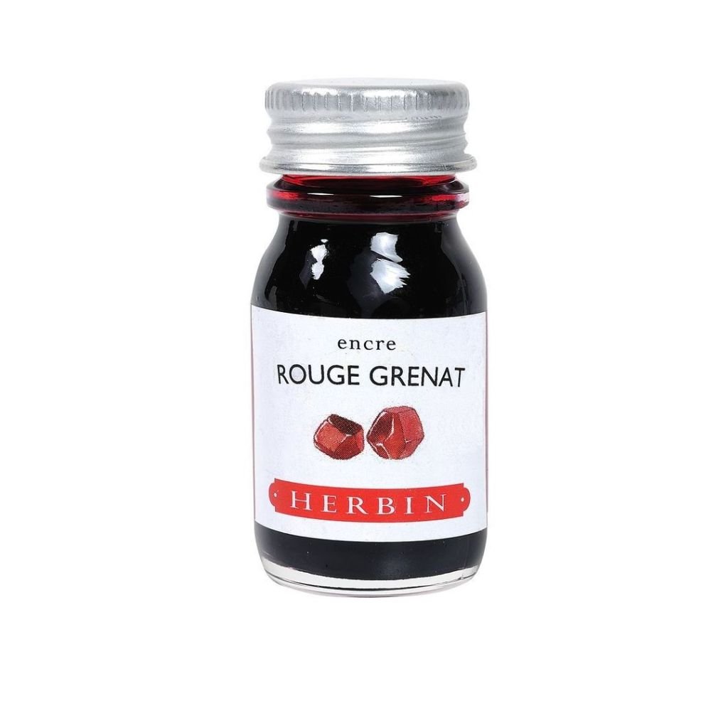 J. Herbin Fountian Pen Inks - 10 ML Bottle - Rouge Grenat (Garnet Red)