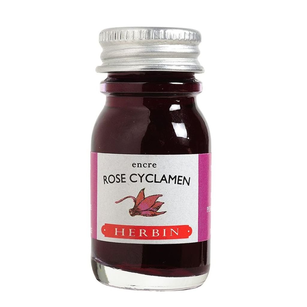 J. Herbin Fountian Pen Inks - 10 ML Bottle - Rose Cyclamen (Cyclamen Pink)