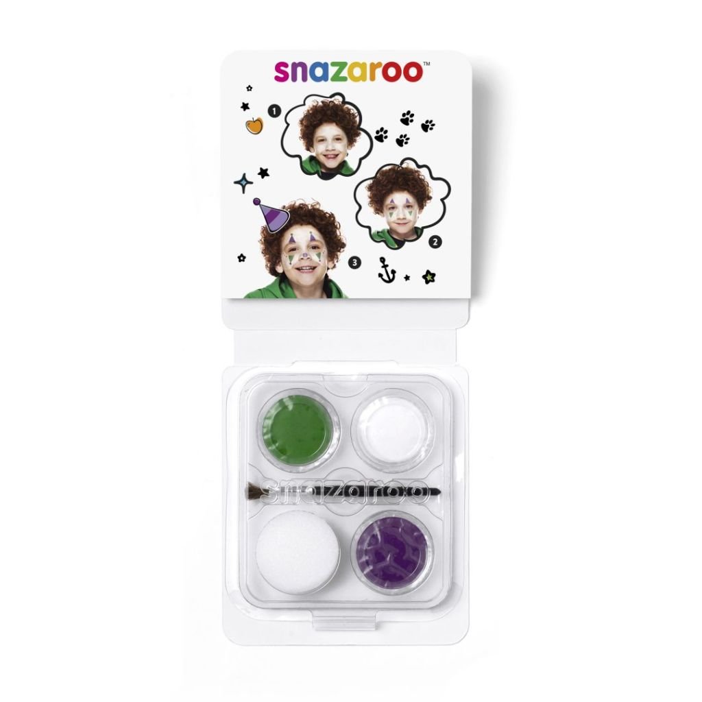 Snazaroo Mini Face Paint Kit - 3 x 2 ML Pans - Jester